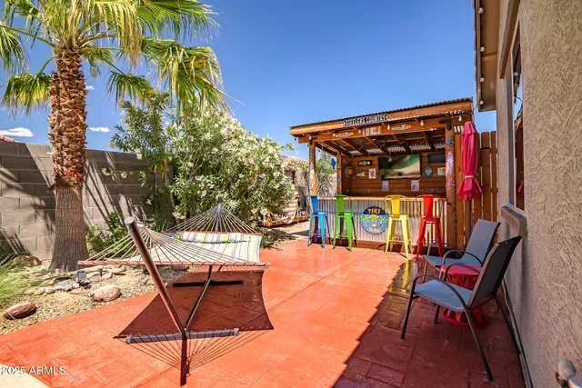 a view of outdoor space and seating area