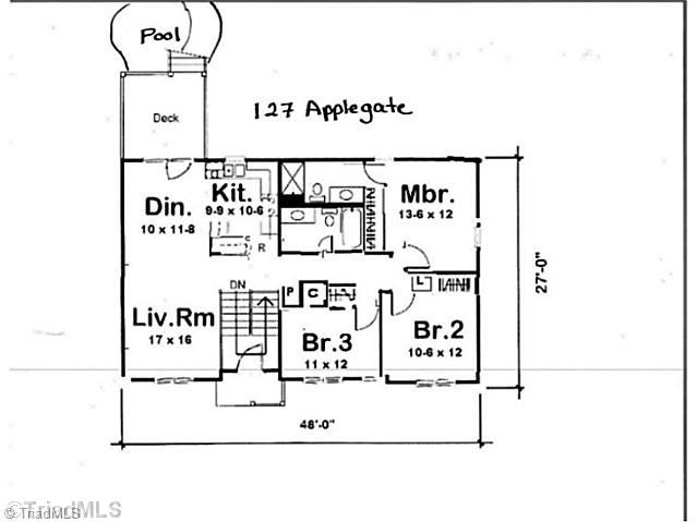 127 Applegate Road Kernersville, NC 27284 - Photo 15 of 16 Other Plan. Floor plan Main level (measurements are approximate.)
