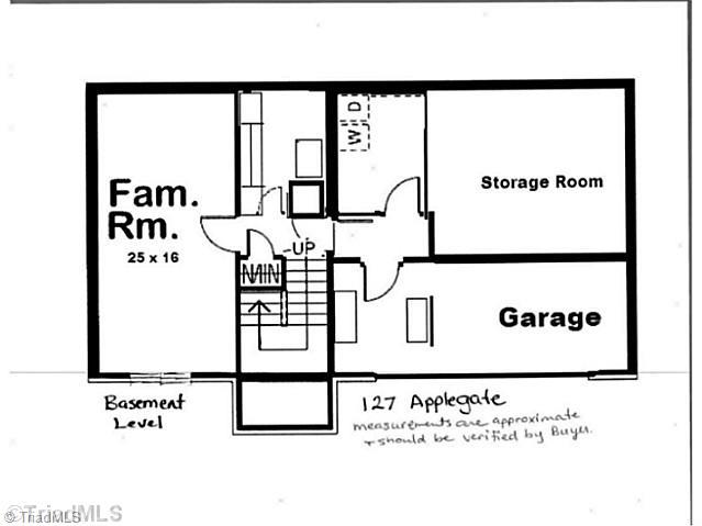 127 Applegate Road Kernersville, NC 27284 - Photo 16 of 16 Other Plan. Floorplan for lower level. (measurements are approximate.)