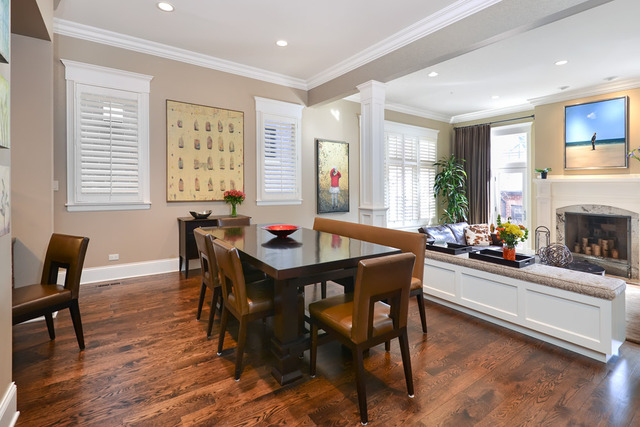 1111 West Wolfram Street Chicago, IL 60657 - Photo 8 of 25 a view of a dining room with furniture window and wooden floor