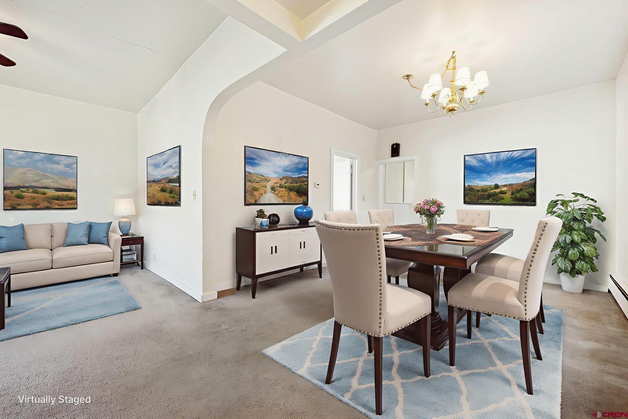 1840 West 3rd Avenue Durango, CO 81301 - Photo 6 of 32 a view of a dining room with furniture and a chandelier