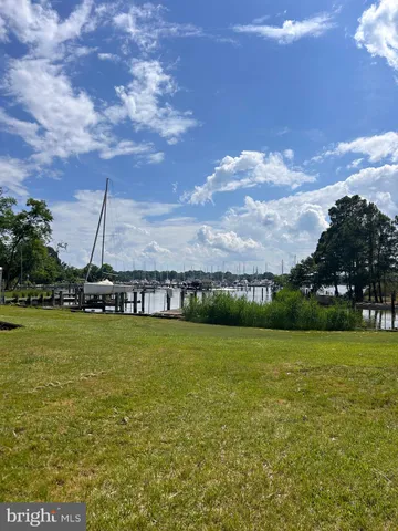a view of a field with an ocean