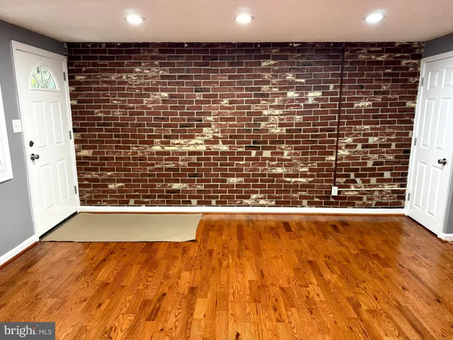 a view of a brick wall