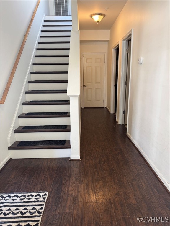 1802 Rustads Circle Williamsburg, VA 23188 - Photo 14 of 26 Stairs with baseboards, wood finished floors, and