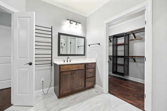 a view of staircase with white walls and white walls