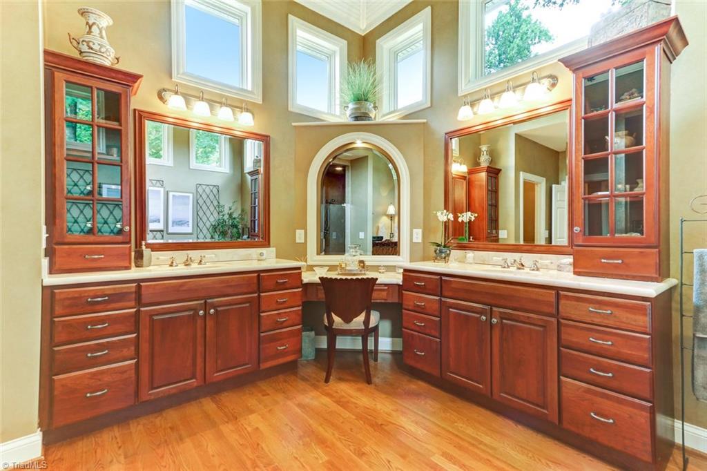 6310 Hunt Road Pleasant Garden, NC 27313 - Photo 17 of 30 The character of the architecture is prominently displayed in the master bath. The tower of second level windows bathe you in natural light while providing the ultimate in privacy. Beadboard gazebo ceiling tops the spa.
