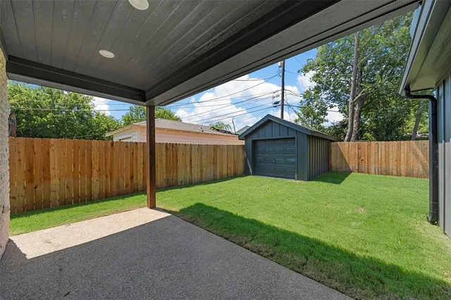 a backyard of a house