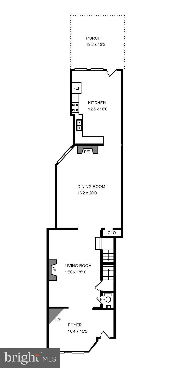 1823 Kalorama Road Northwest Washington, DC 20009 - Photo 5 of 6 a picture of a floor plan