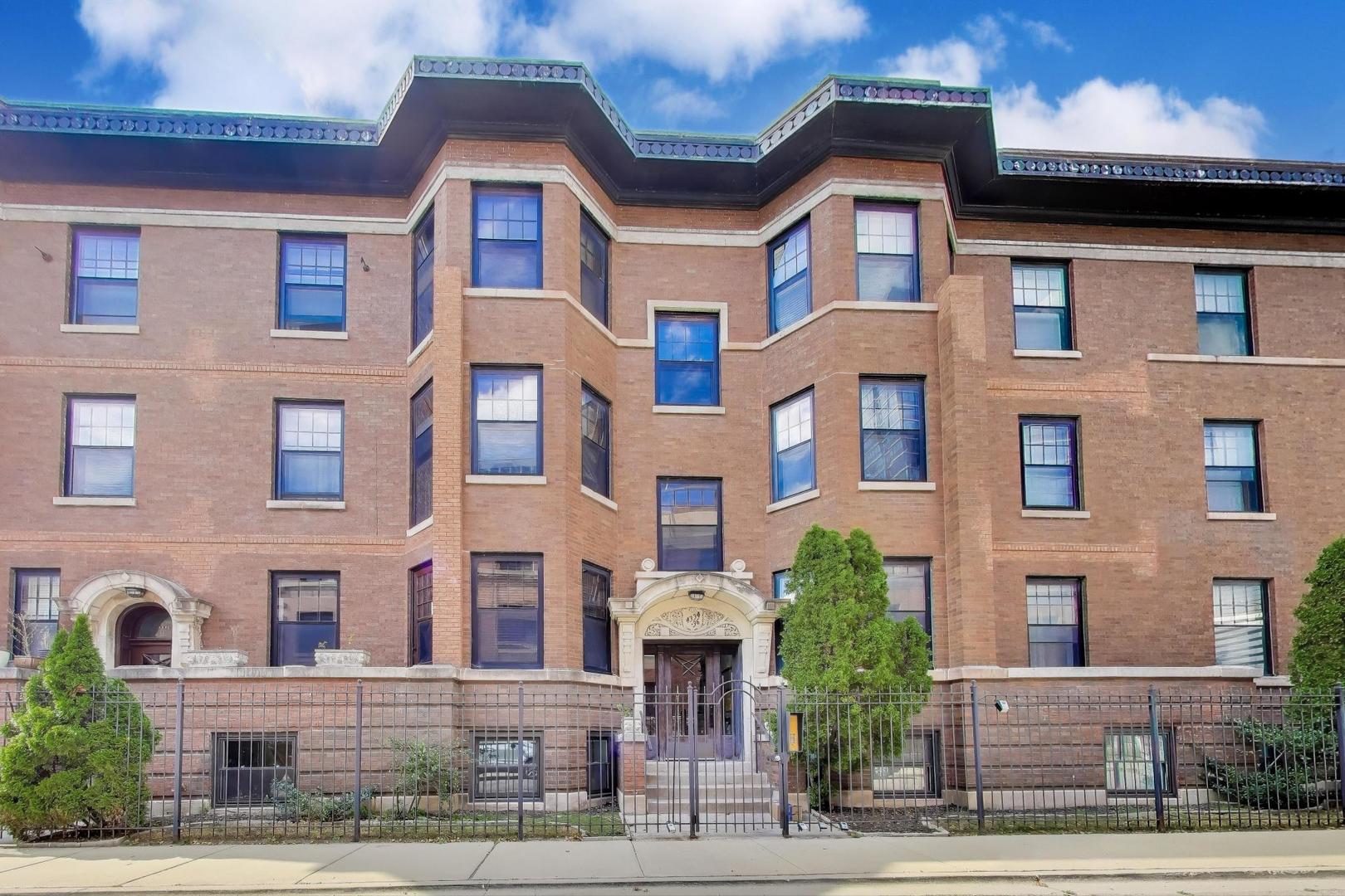 a front view of a multi story building