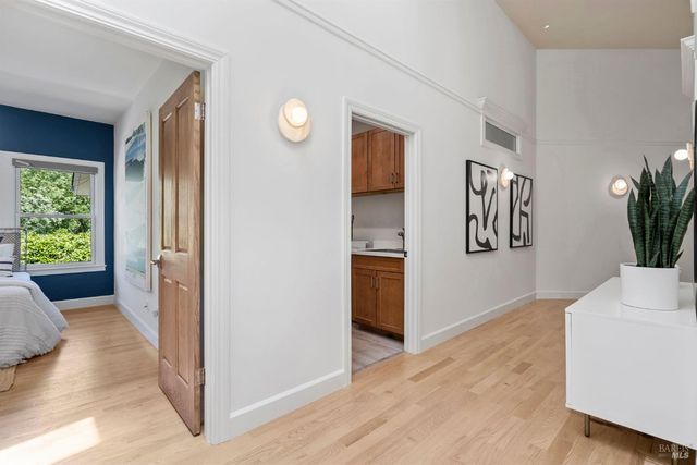 a house view with a garden space