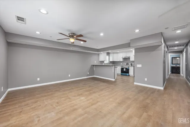 a view of kitchen and natural light