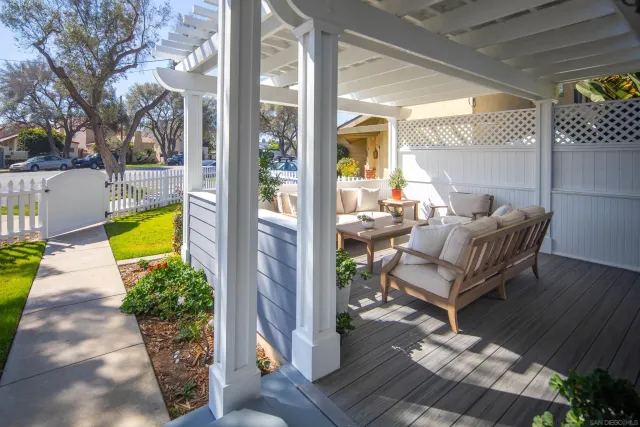 a view of a swimming pool with lounge chair