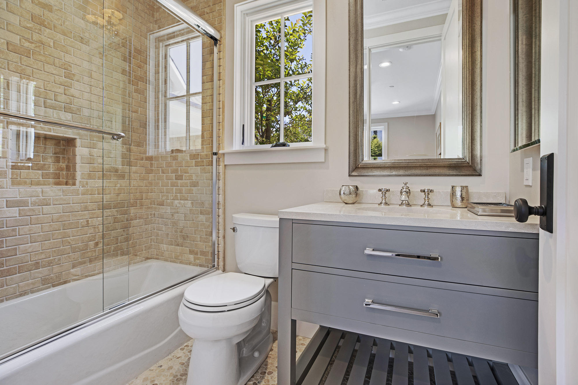 529 Santa Rosa Lane Montecito, CA 93108 - Photo 18 of 24 a bathroom with a sink a toilet and a bathtub
