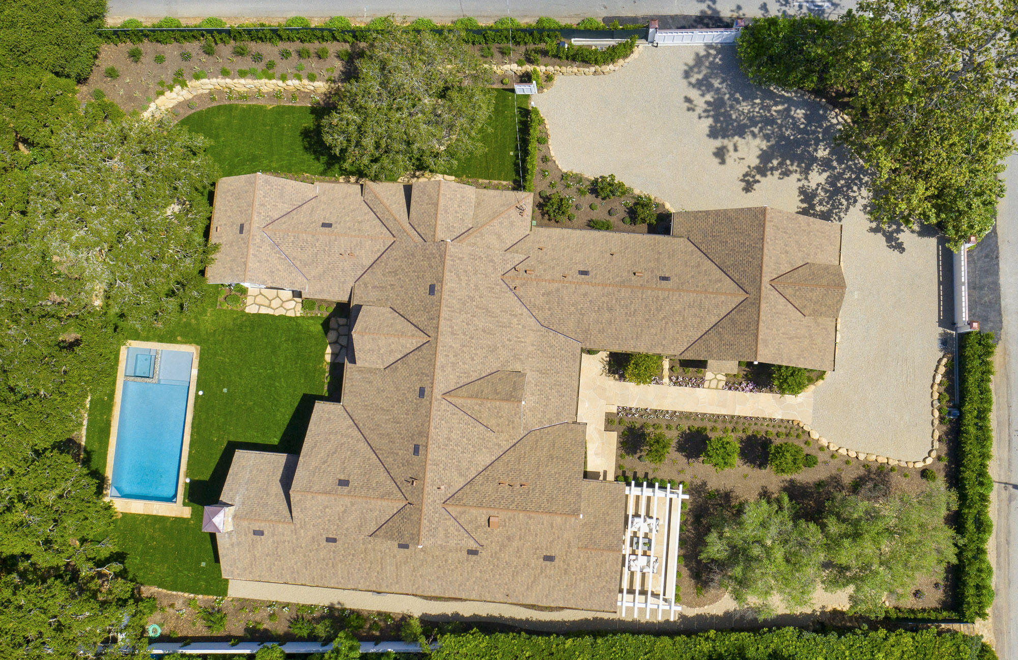 529 Santa Rosa Lane Montecito, CA 93108 - Photo 24 of 24 an aerial view of a house with a yard