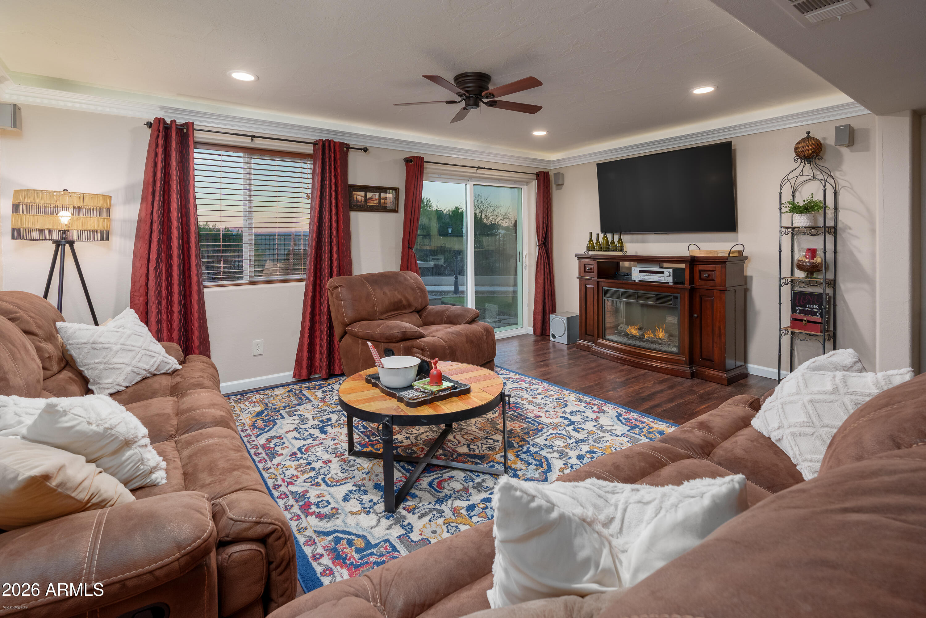 4550 Hopewell Mine Road Clarkdale, AZ 86324 - Photo 38 of 97 a living room with furniture and a flat screen tv