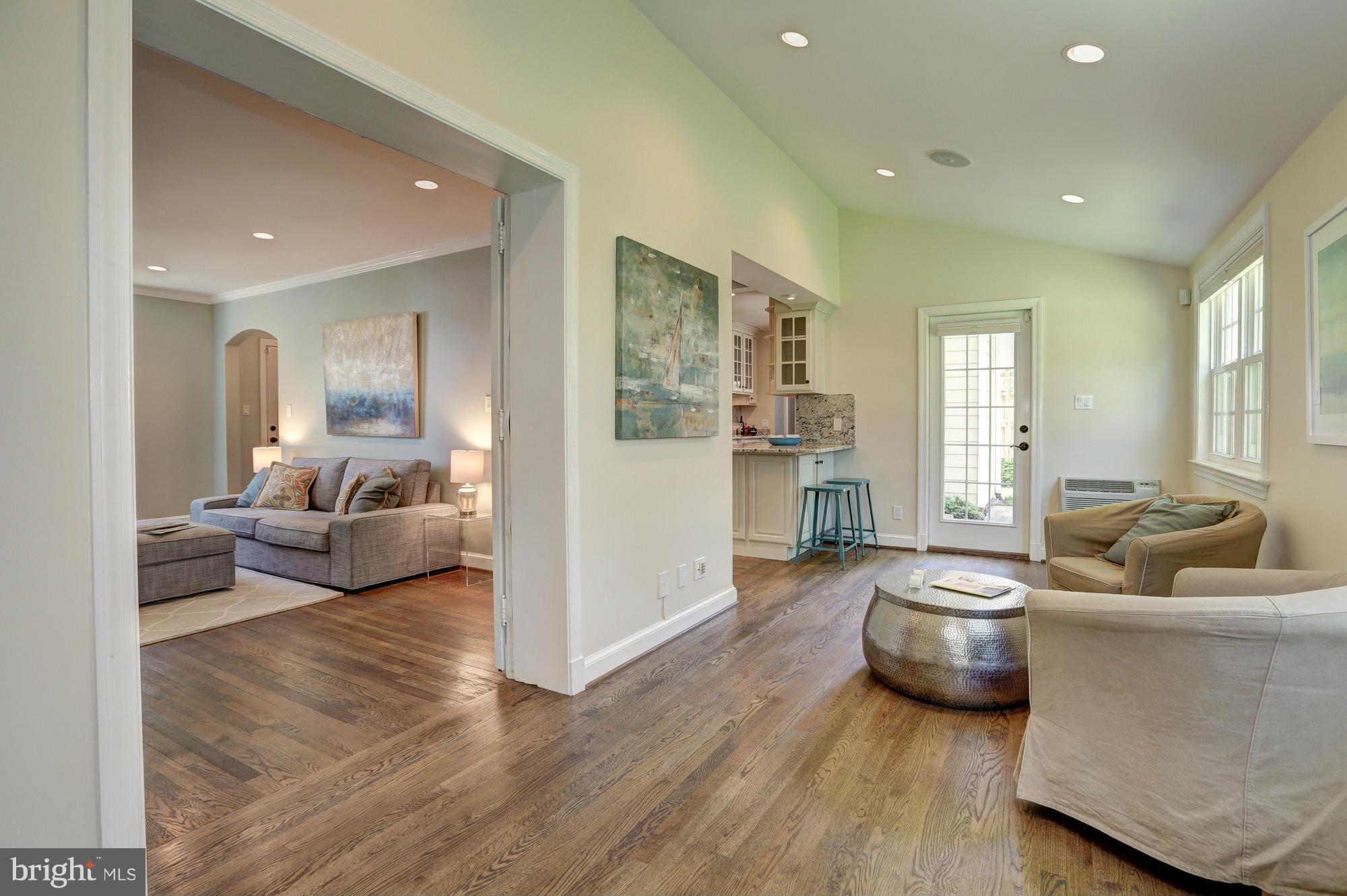 5304 Wriley Road Bethesda, MD 20816 - Photo 12 of 30 Family Room Features Vaulted Ceiling with Speakers