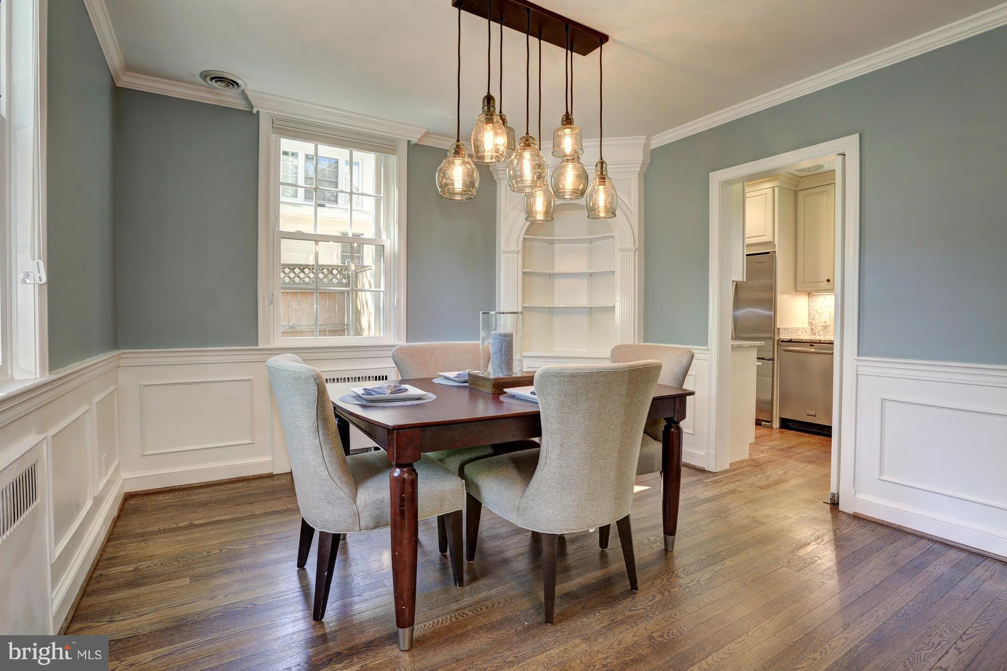 5304 Wriley Road Bethesda, MD 20816 - Photo 8 of 30 Dining w/ Wainscoting and Built-In