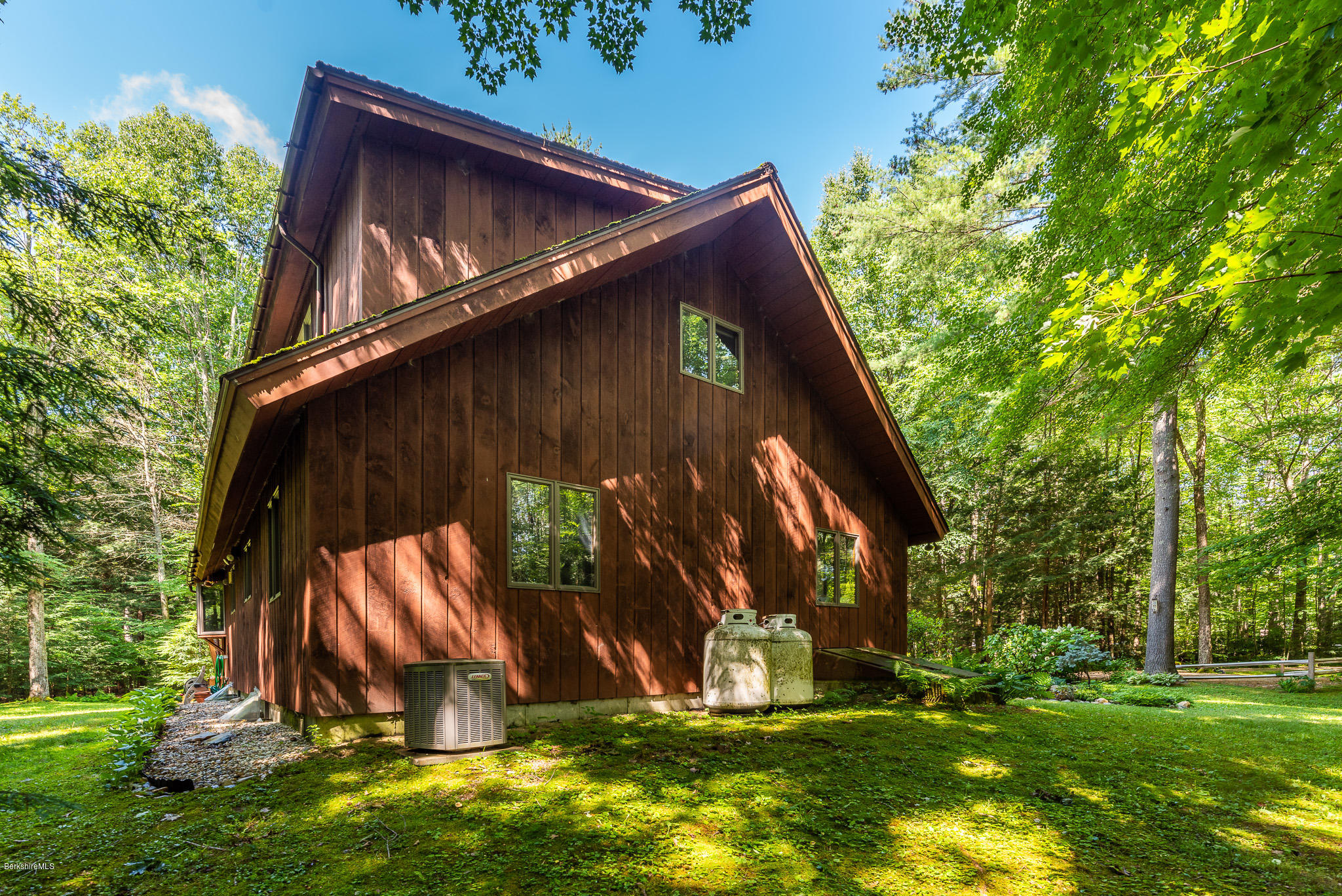 811 Salisbury Road Sheffield, MA 01257 - Photo 28 of 39 a view of backyard with a small cabin