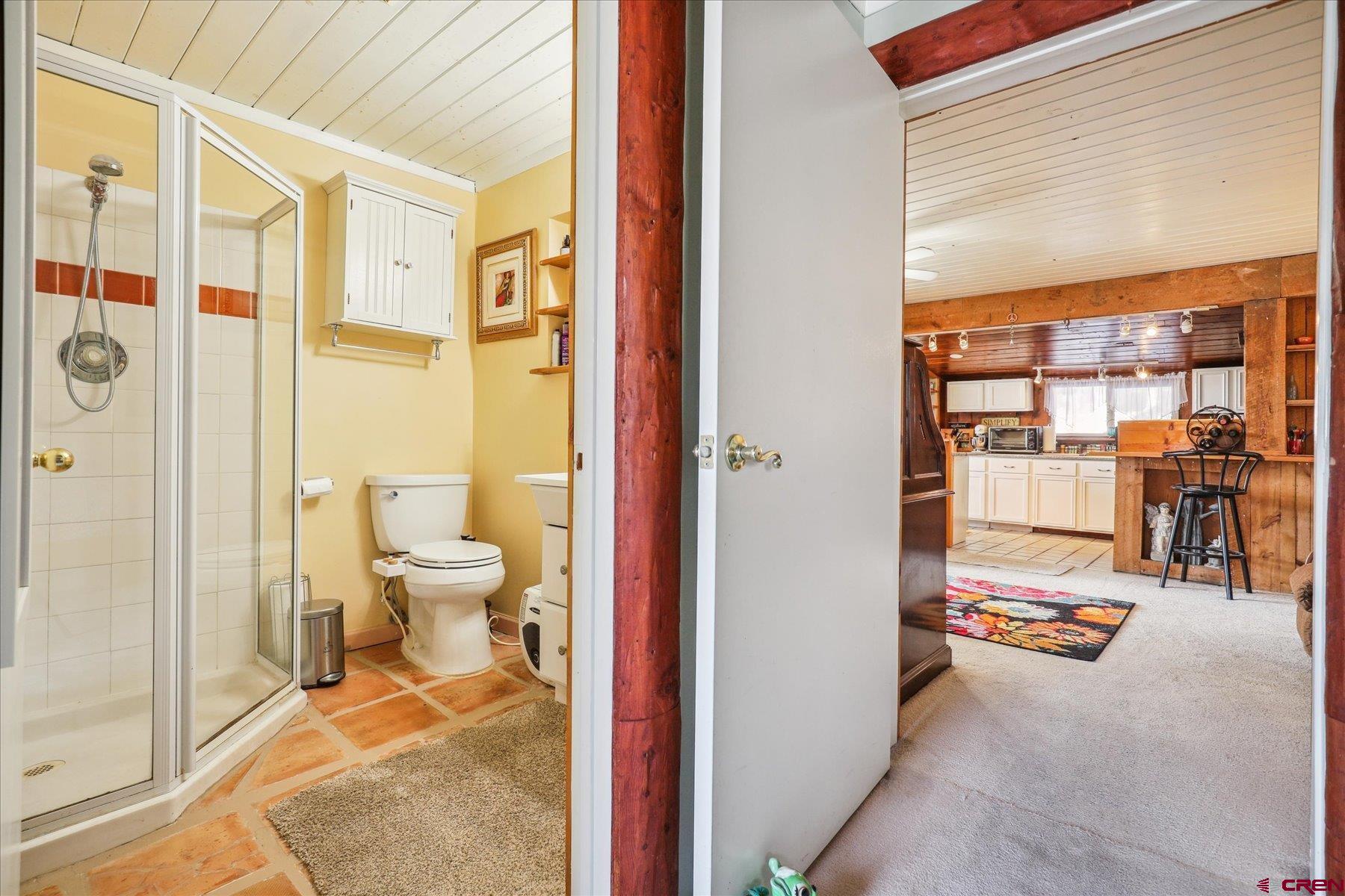 6815 County Road 203 Durango, CO 81301 - Photo 13 of 35 a bathroom with a sink a toilet and a shower