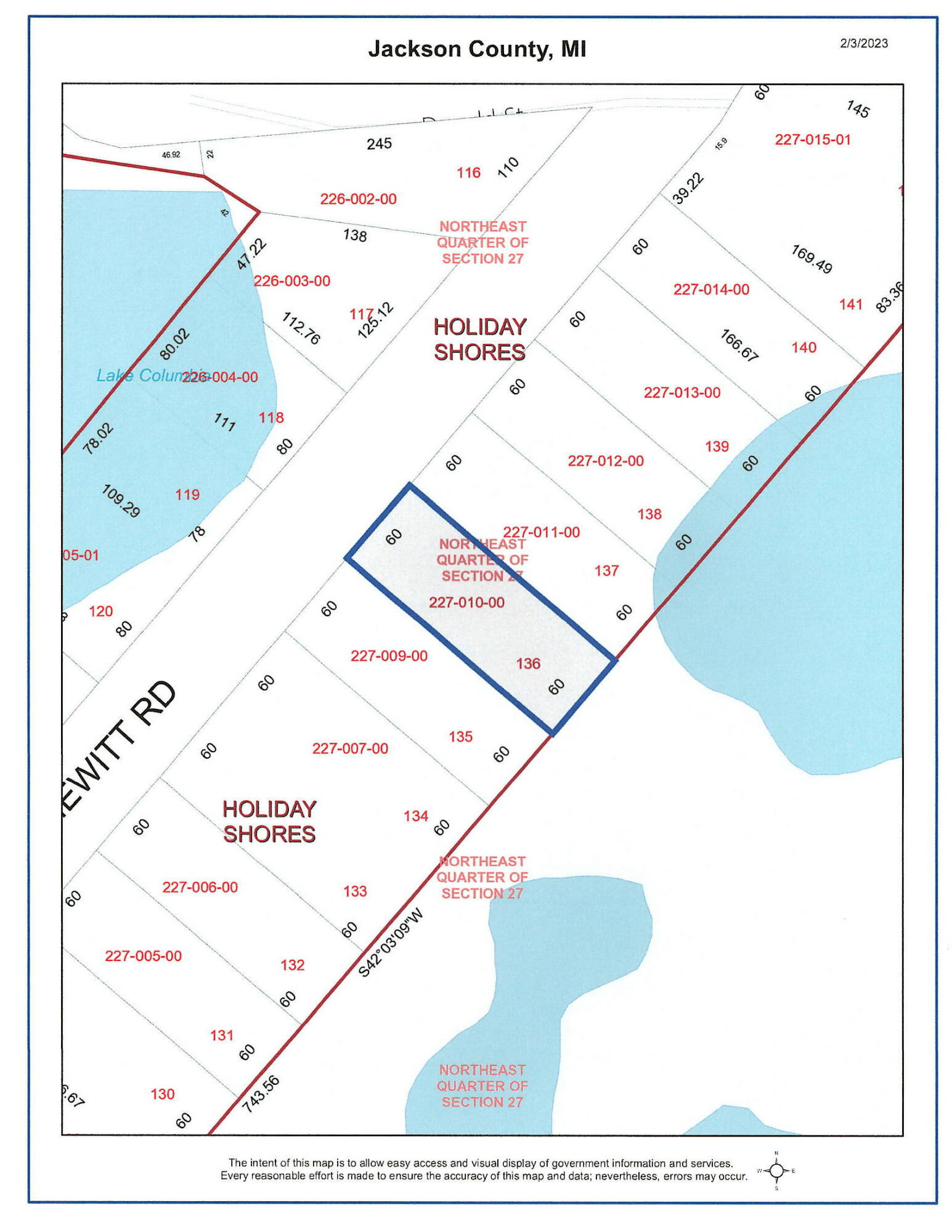Lot 136 Hewitt Road Brooklyn, MI 49230 - Photo 1 of 2 lot 136