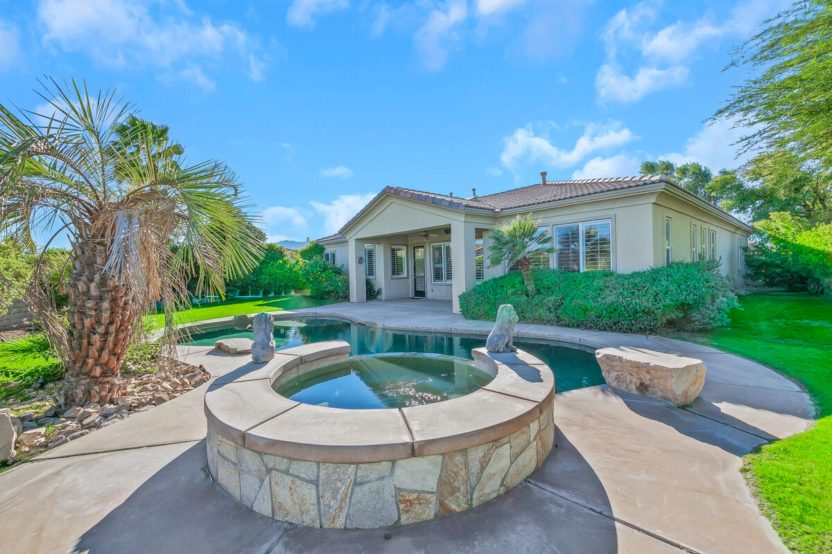 112 Rosetta Court Palm Desert, CA 92211 - Photo 35 of 41 a view of outdoor space yard swimming pool and patio