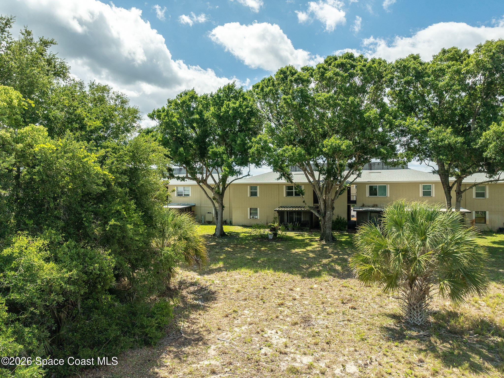 4304 London Town Road, Unit D224 Titusville, FL 32796 - Photo 24 of 32 a front view of a house with a yard and a large tree