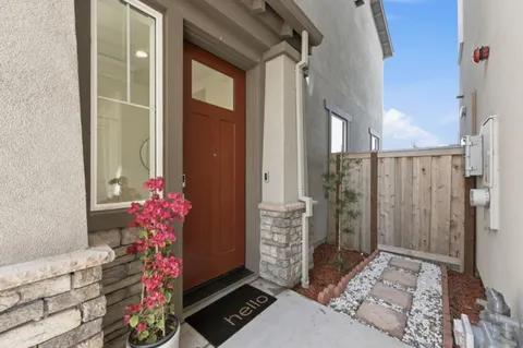 a view of a entryway door of the house