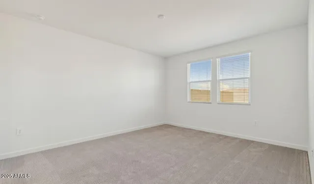 an empty room with closet