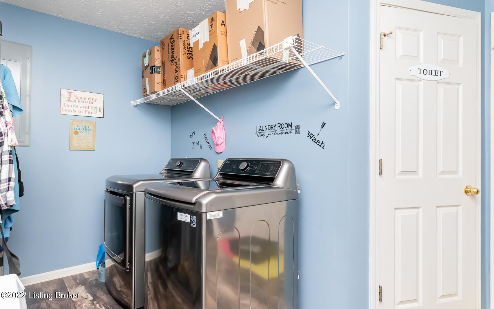 467 Long Needle Road Brandenburg, KY 40108 - Photo 41 of 45 The laundry room is outfitted with built-in shelves