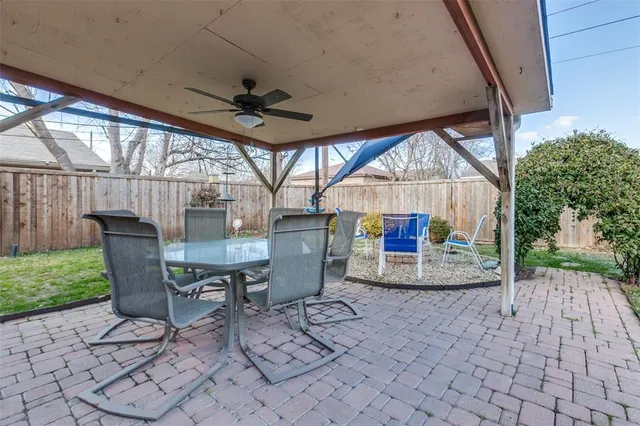 a view of a porch with furniture
