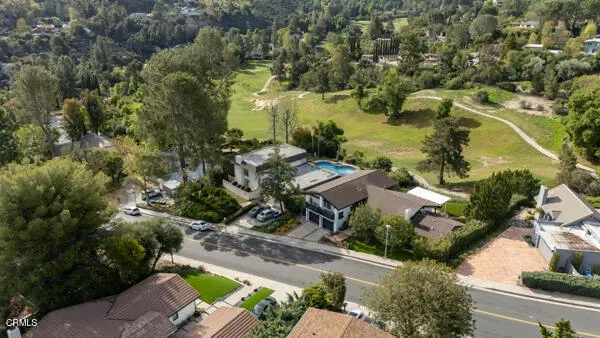 an aerial view of multiple house