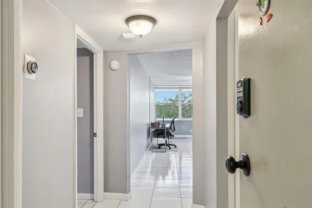 a view of a bathroom with a tub