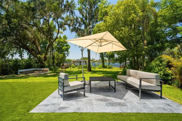 a house view with a garden space
