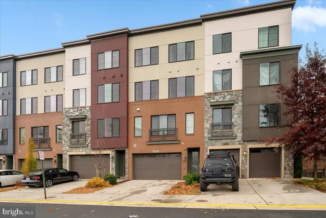 a front view of a building with street