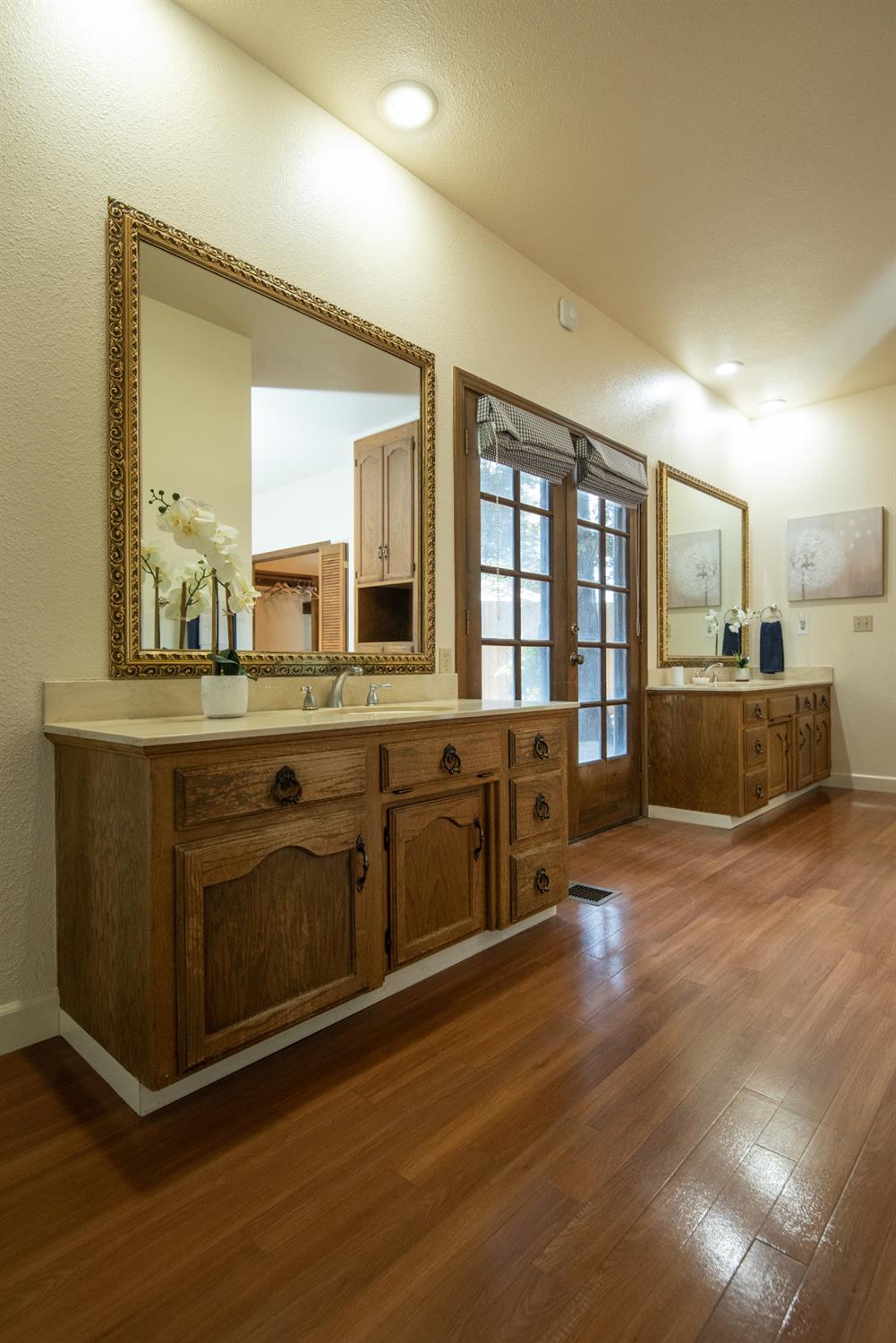925 Scenic Court Modesto, CA 95355 - Photo 35 of 62 a view of a kitchen counter top space with wooden floor