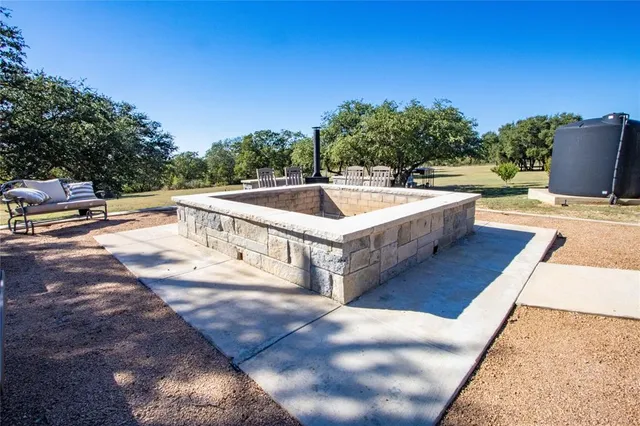 a view of outdoor space with seating