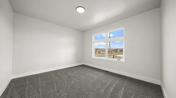 an empty room with a window