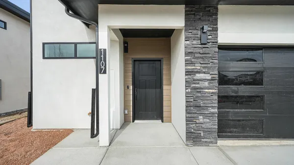 a view of front door of house