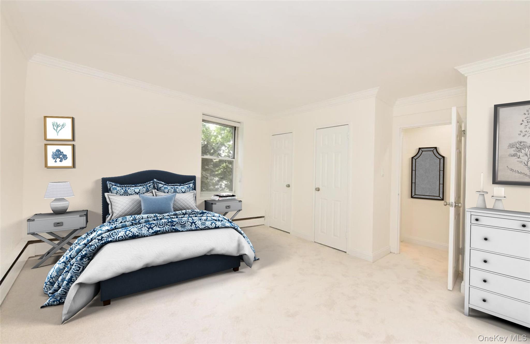 195 South Middle Neck Road, Unit 2L Great Neck, NY 11021 - Photo 12 of 36 a bedroom with a bed and a dresser