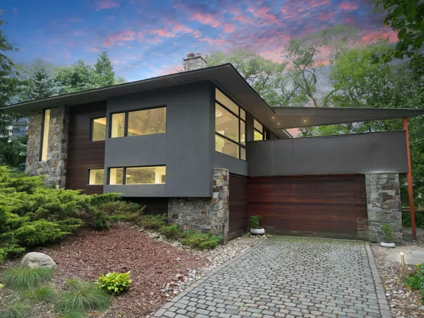 a front view of a house