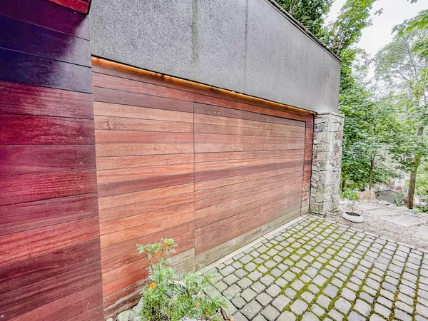 a backyard of a house