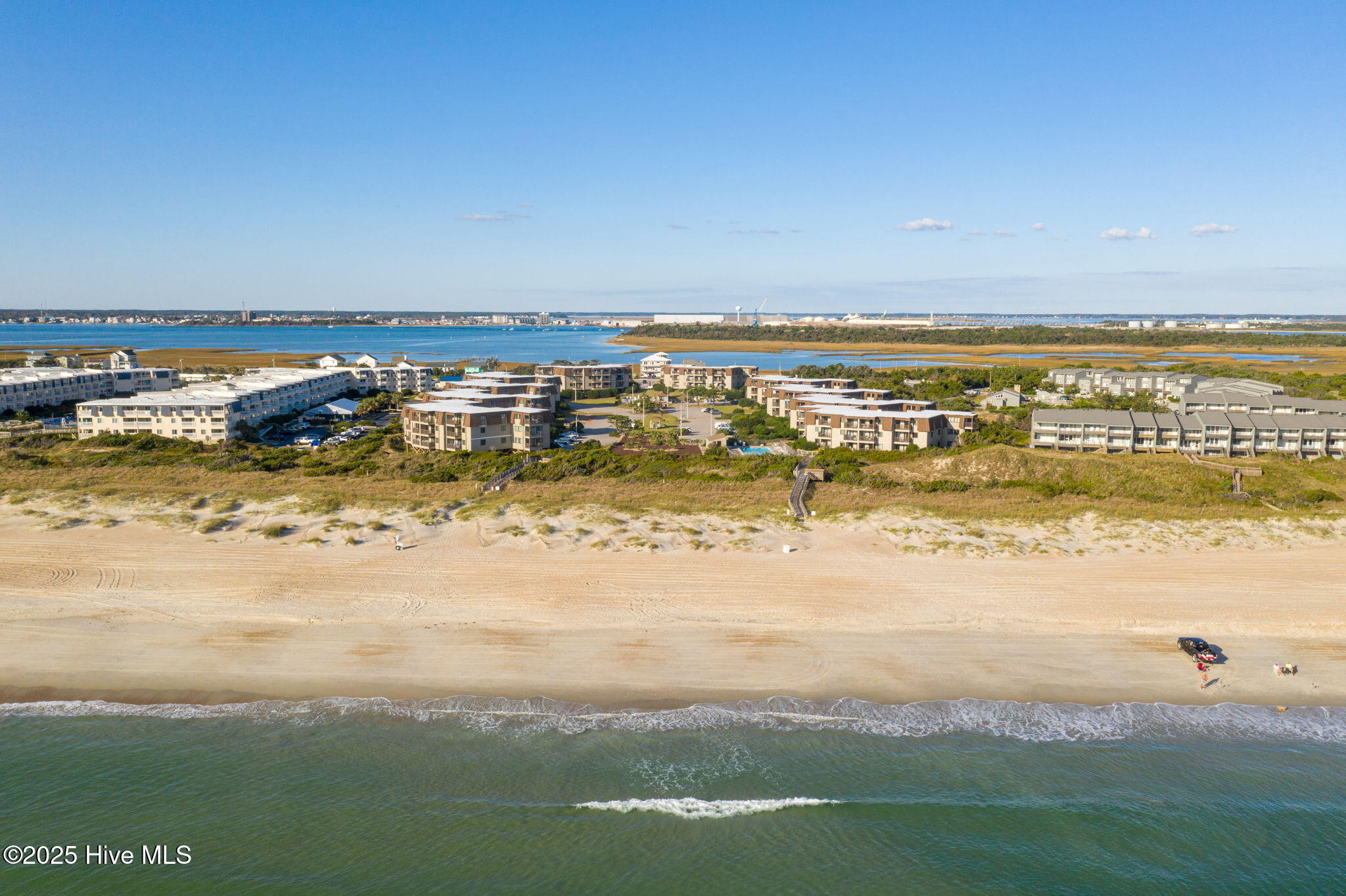 2008 East Fort Macon Road, Unit J10 Atlantic Beach, NC 28512 - Photo 29 of 31 arial view of Southwinds from beach
