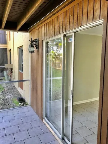 a view of porch with seating space