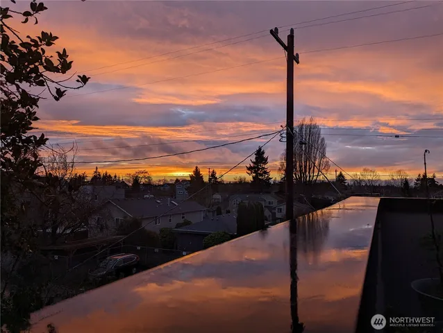 a view of a balcony with an ocean view