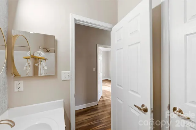 a bathroom with a tub and shower