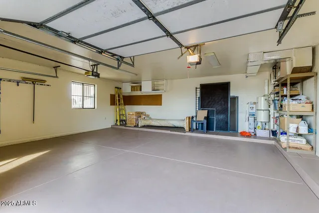 a view of a street with seating area