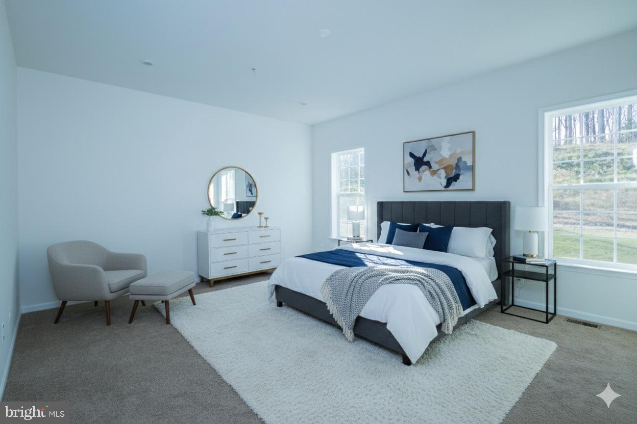 1817 Colt Lane Frederick, MD 21702 - Photo 32 of 43 a spacious bedroom with a bed a couch and a window