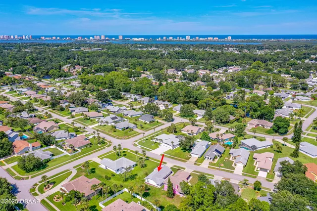 a aerial view of a house