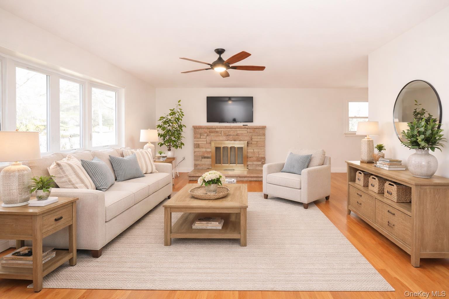 2 Augur Road Airmont, NY 10901 - Photo 19 of 34 a living room with furniture and a fireplace