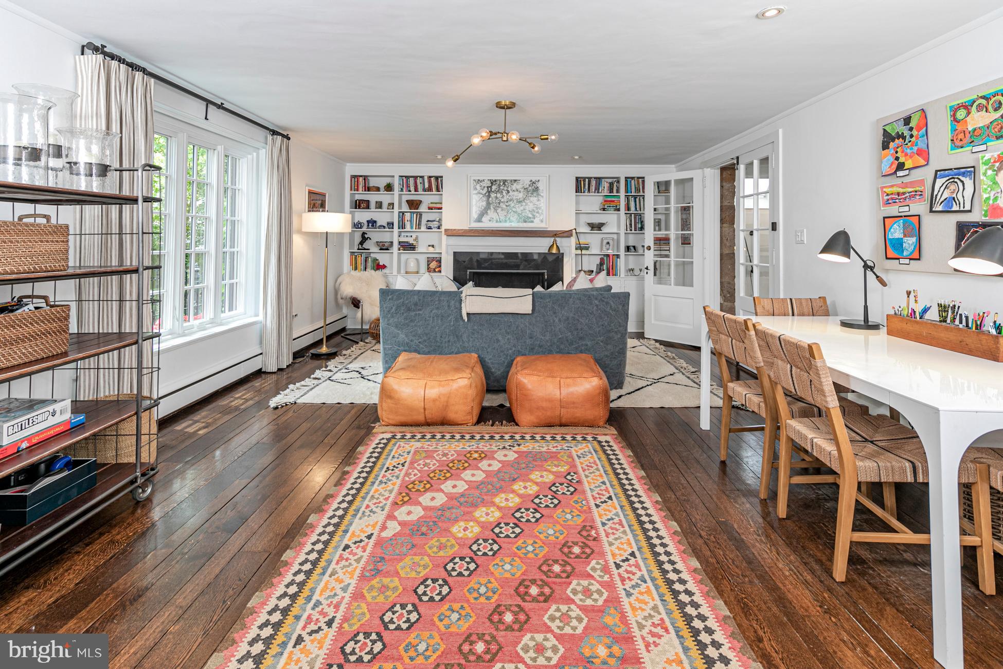 23 Hodge Road Princeton, NJ 08540 - Photo 16 of 34 a living room with furniture a rug and a floor to ceiling window